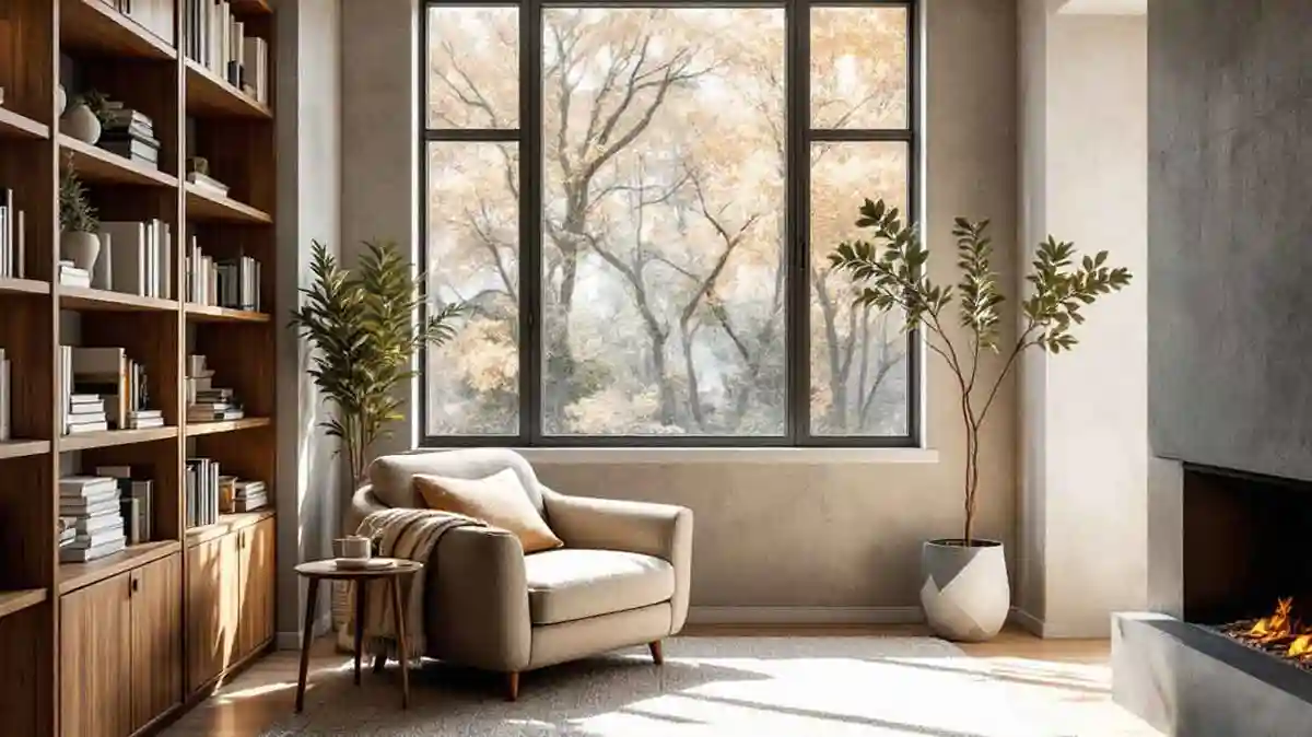 [background image] image of cozy reading nook (for an author & writer)